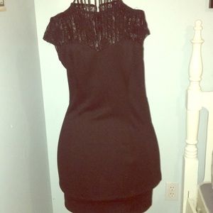 Black Cocktail/ Party Dress with a lace back